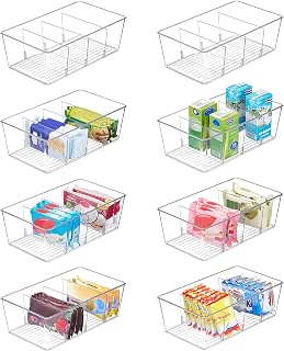 Vtopmart Clear Fridge Organizers with Dividers 8 Pieces