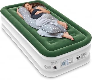 Zearna Air Mattress with Built in Pump - Upgraded Twin Blow Up Mattress, 2 Mins Quick Self Inflatable,18"/650lbs Max, Strong Support, for Camping,Home,Guests,Portable Travel