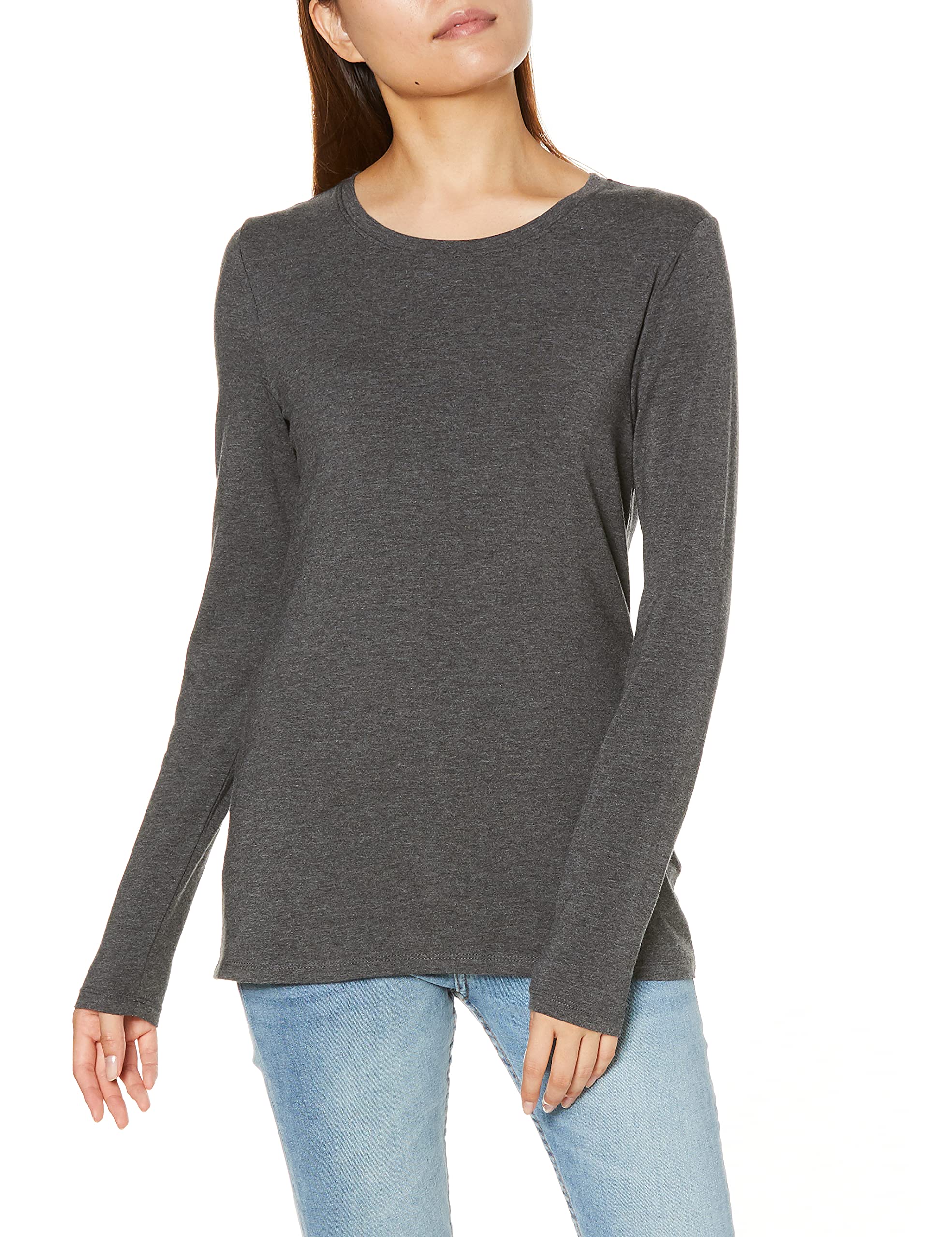 Amazon Essentials Women's Standard Fit Round Neck Long Sleeve T-Shirt (Available