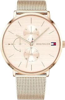 Tommy Hilfiger Women's Multifunction Quartz Watch - 3 Sub-Dials, 3ATM Water Resistant with Leather or Stainless Steel Bracelet in Link or Mesh