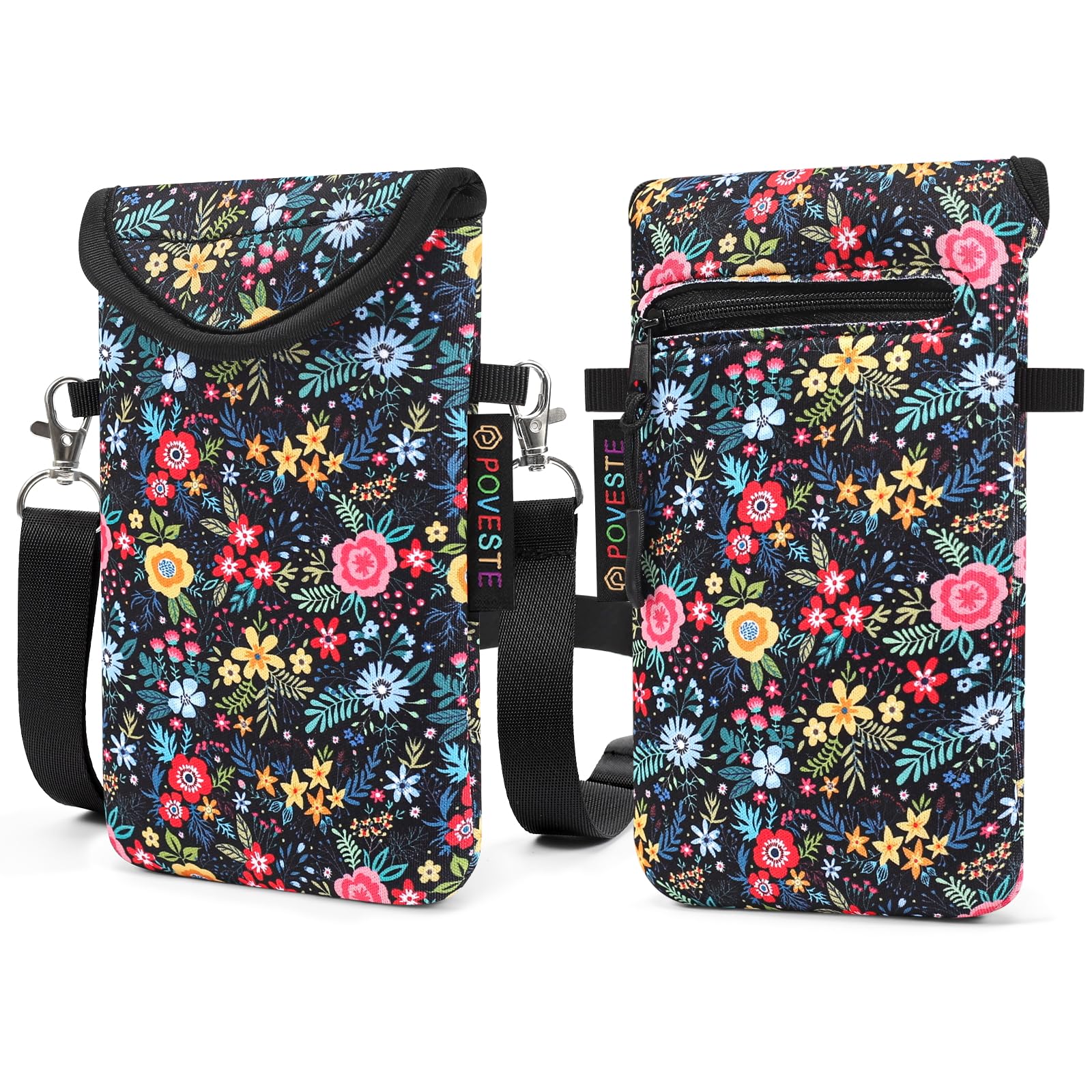 Flap Closure Secure Cell Phone Bag with Card Pocket for iPhone & Samsung | Neopr
