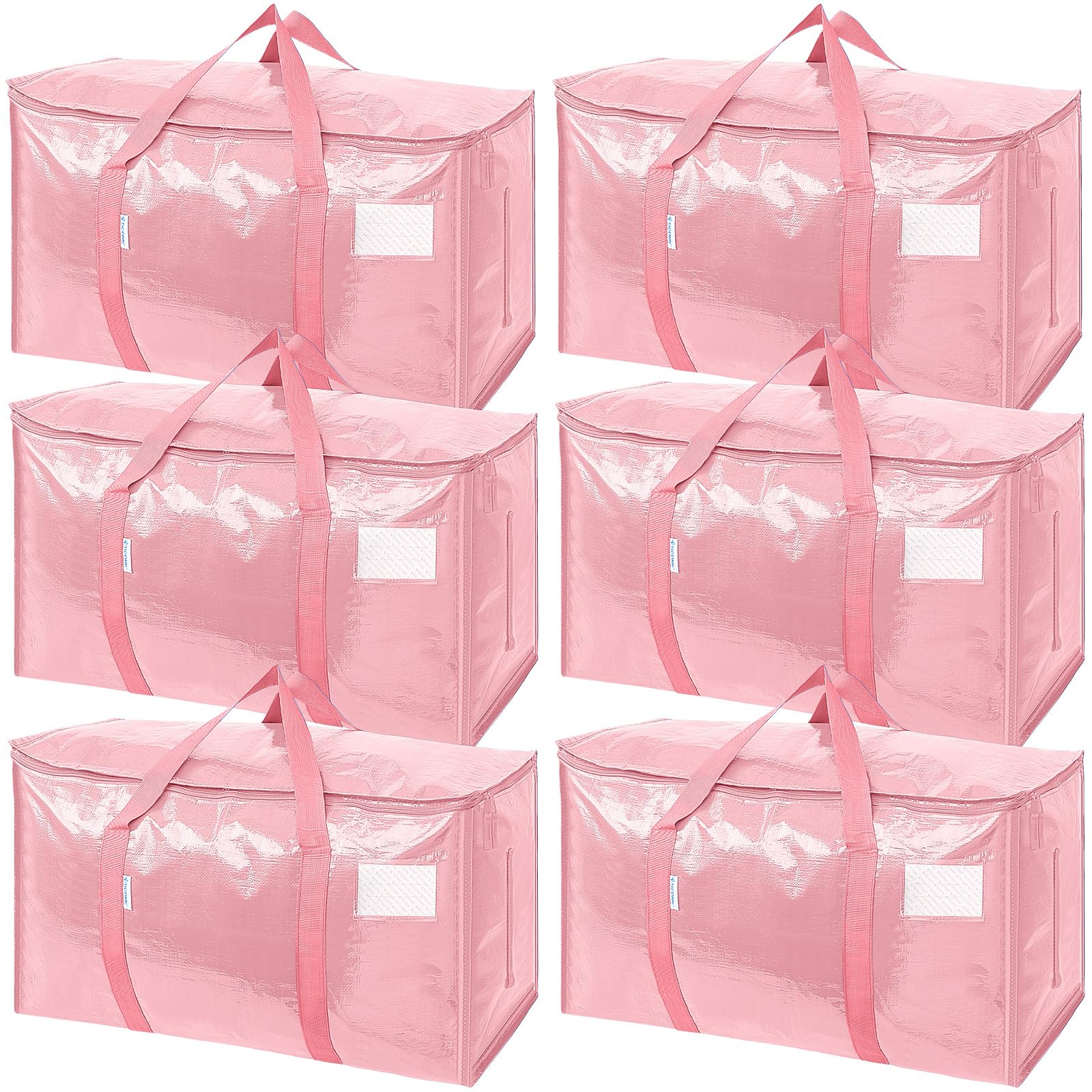 TICONN 6 Pack Extra Large Moving Bags Heavy Duty with Zippers & Carrying Handles