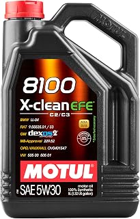 Motul 8100 X-clean EFE 5W-30 Full Synthetic Motor Oil 5L | Fuel Economy Formula, Helps Protect Emissions Systems, Clean Engine Performance