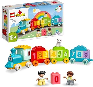LEGO DUPLO Number Train - Learn To Count 10954 | Toys for 1+ Year Old Girls & Boys, Educational Motor Skills Set, Colourful Number Bricks, 2 Figures, Gift Idea, 23 Pieces