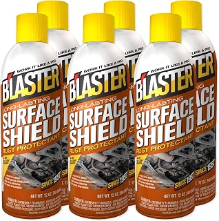 B’Laster Surface Shield Rust Prevention Spray – Lanolin Undercoating Spray for Vehicles, Up to 2-Year Corrosion Protection, Rust Inhibitor & Anti Corrosion Spray for Metal (Pack of 6)
