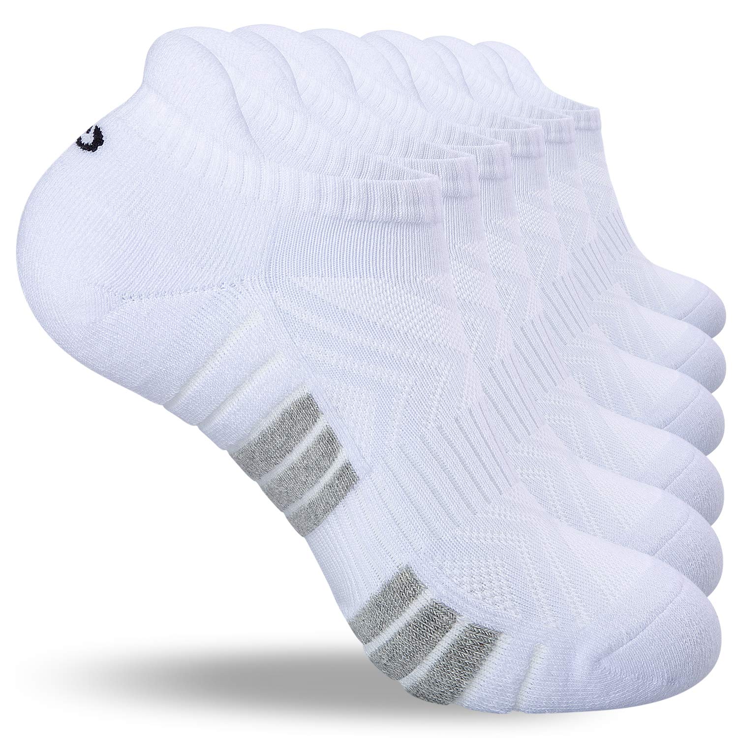 coskefy Running Socks Thick Cushion Ankle Anti-Blister Cotton Trainer Short Athl