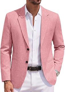Coofandy Mens Casual Blazer Jacket Lightweight Two Tone Knit Jacket