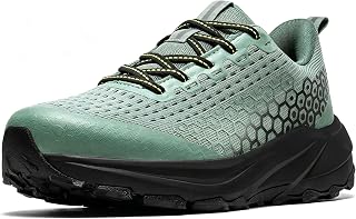Men's Wide Trail Running Shoes Comfortable Cushioned Hiking Walking Shoes with Arch Support Stability Non Slip Workout Cross Training Sneakers