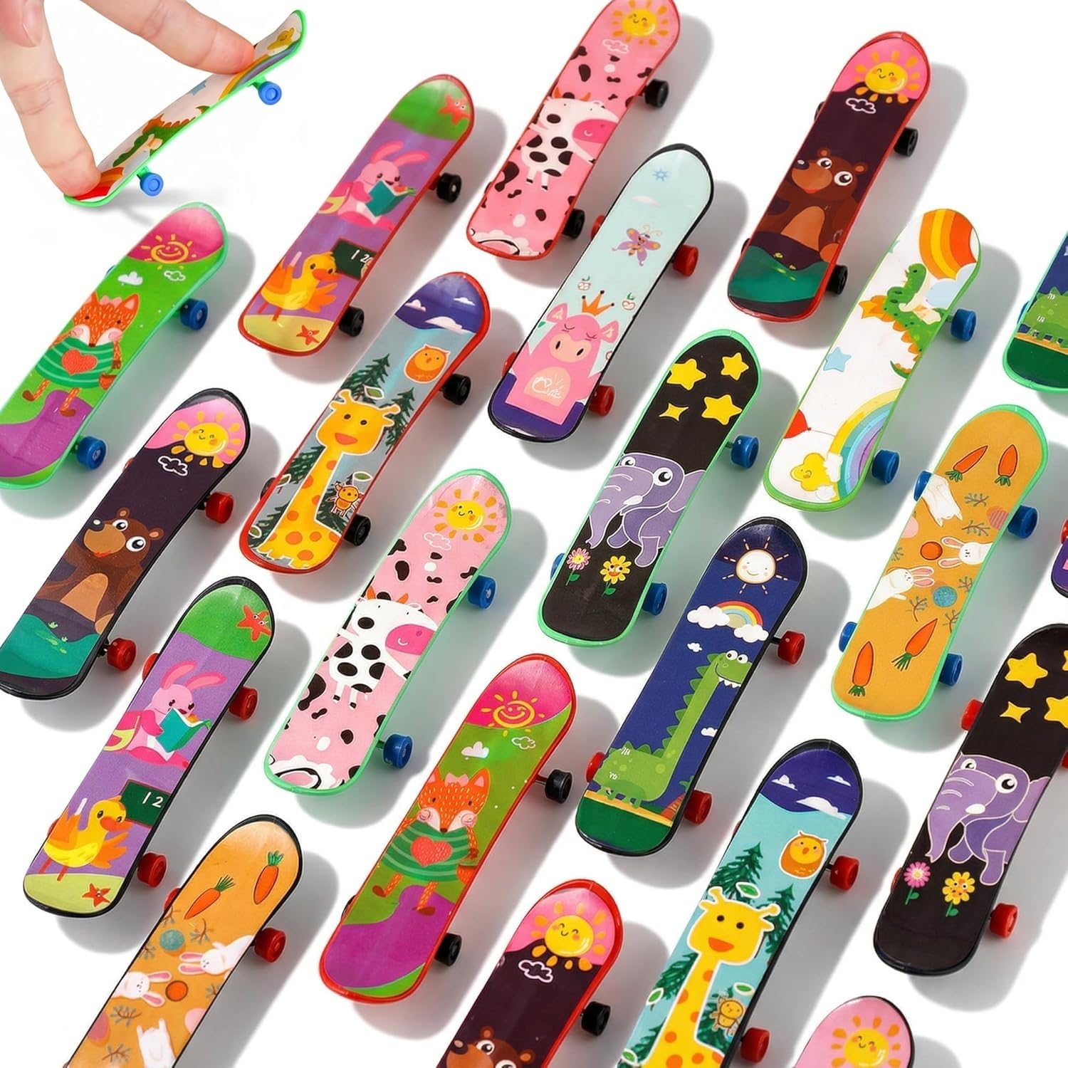 LovesTown 50 PCS Mini Finger Skateboards for Sports Party Favors | Professional 