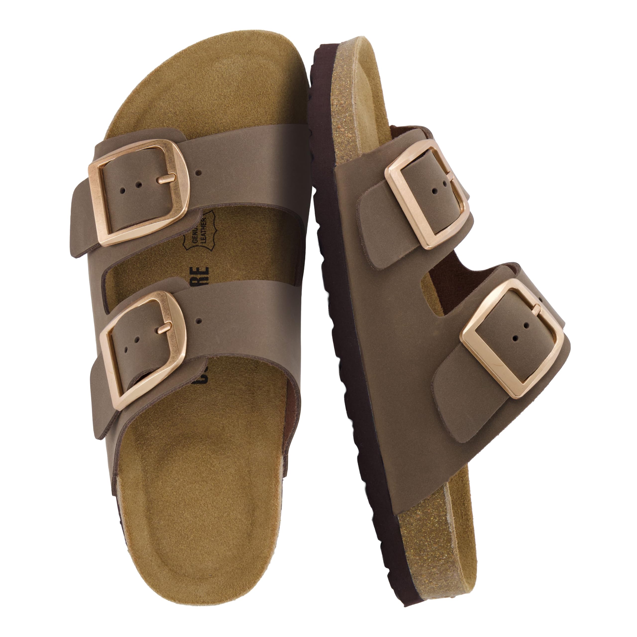 CUSHIONAIRE Laz - Sandali da donna in 100% vera pelle con plantare in