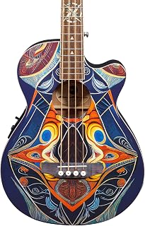Lindo Sahara Electro Acoustic Bass Guitar (Short Scale 30") | Nautical Star 12th Fret Inlay - Graphic Art Finish