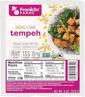 Franklin Farms Organic Five Grain Tempeh, 8 Ounce -- 12 per case.