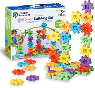 Learning Resources Gears Deluxe Building Set | STEM Building Toys for Kids, STEM Toys for Toddlers, Kids Gears Toy, Toy Engineering Set