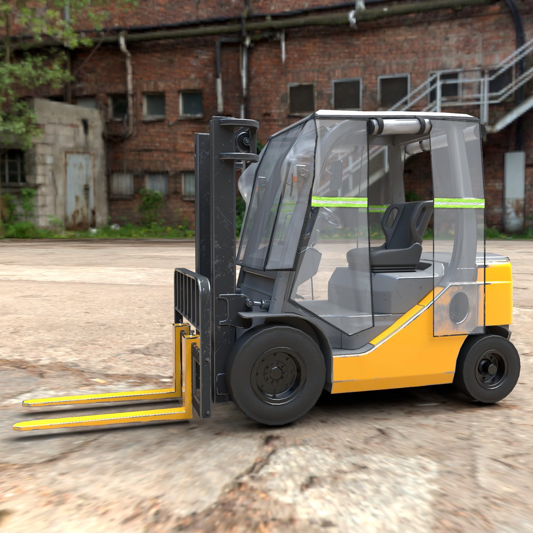 Clear Forklift Cab Enclosure Cover Waterproof Universal Fit 8000 lbs | All-Weath