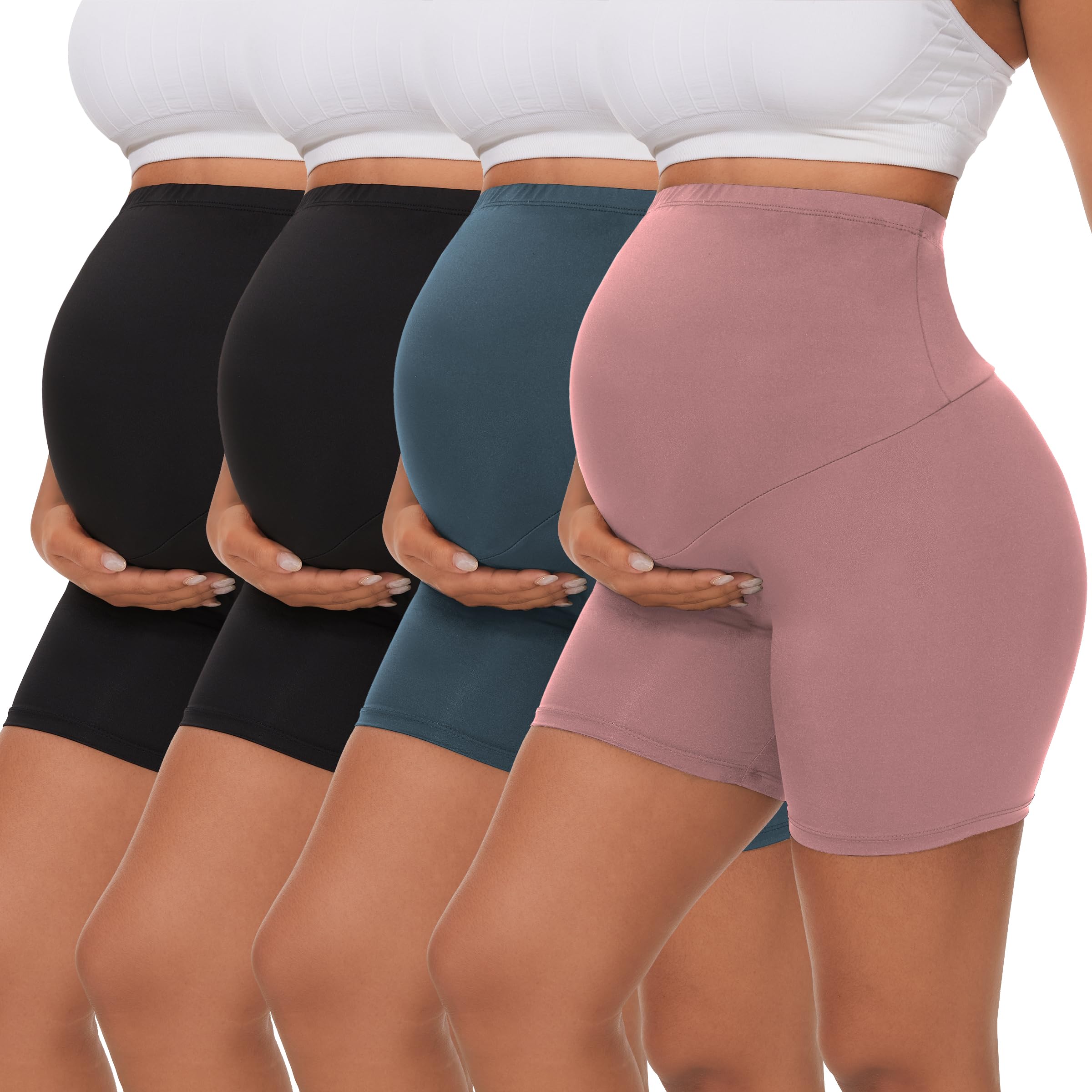 Dalavch 4 Pack Summer Shorts for Women Cotton Comfy Drawstring Casual Lounge Spo