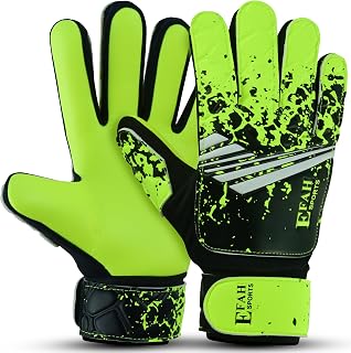 EFAH SPORTS Football Goalkeeper Gloves for Boys Kids Youth with Super Grip