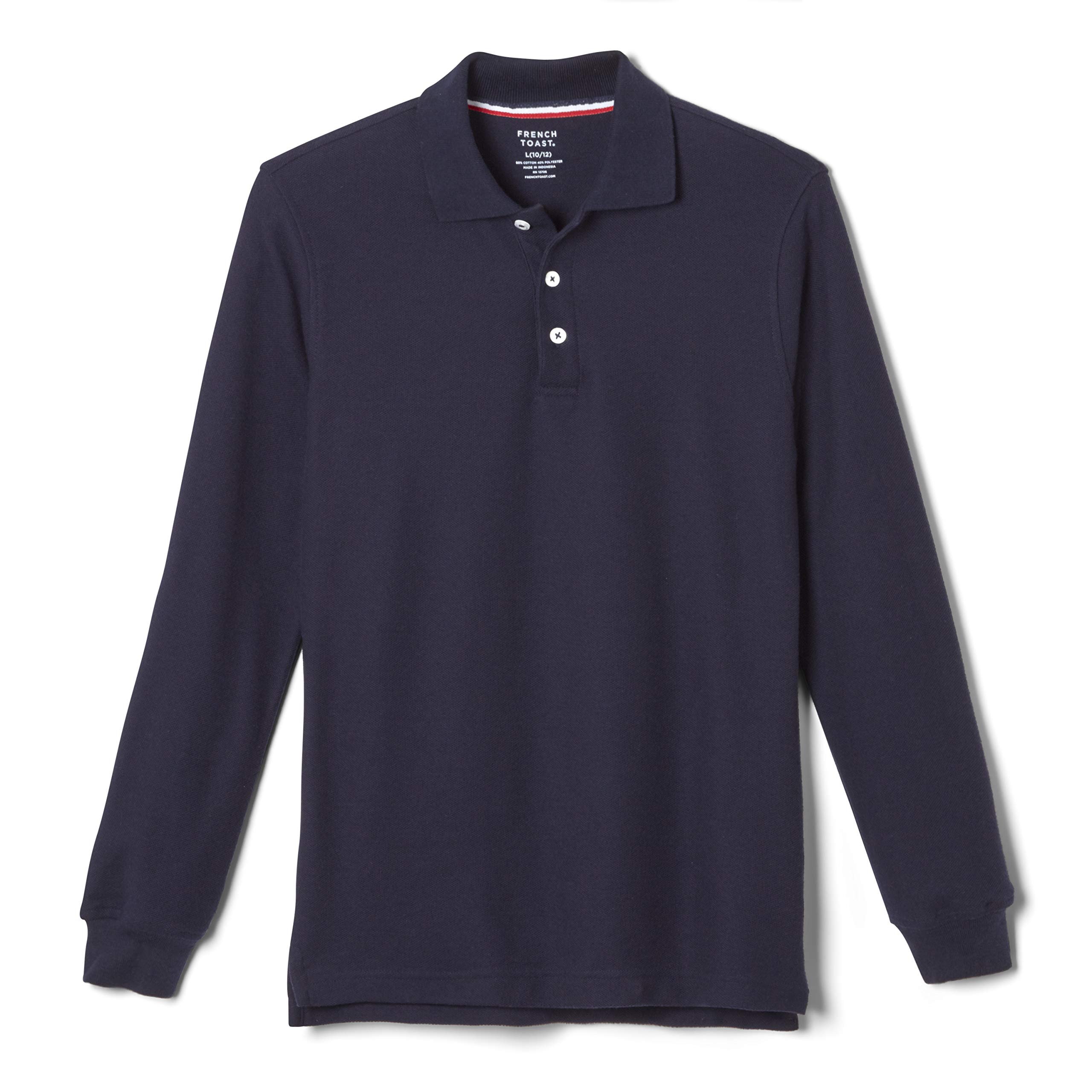 French Toast Boys' Pique Polo School Uniform Shirt with Long Sleeves for Boys an