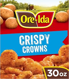 Ore-Ida Seasoned Shredded Frozen Crispy Crowns Potatoes, 30 oz Bag | for Easy Snacks and Dinner Sides Gluten-Free Gluten-Free