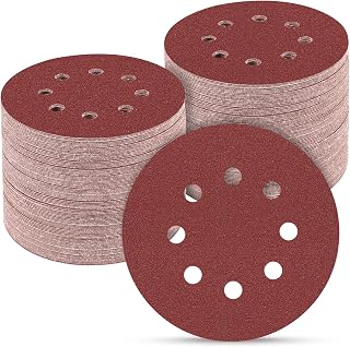POTUINOM 165 PCS 5 Inch Sanding Discs Random Orbital Sander Sandpaper | Professional Orbital Sander Pads, Hook and Loop Sand Paper Sander discs,Sanding Pad 40 60 80 120 150 240 320 400 600 Mix Grit