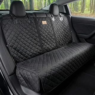 AMZPET Dog Car Seat Cover for Universal Back Seat without ISOFIX 133cm | Protects rear seats with a waterproof, non-slip and scratch-resistant surface, universal 133cm fit without ISOFIX.