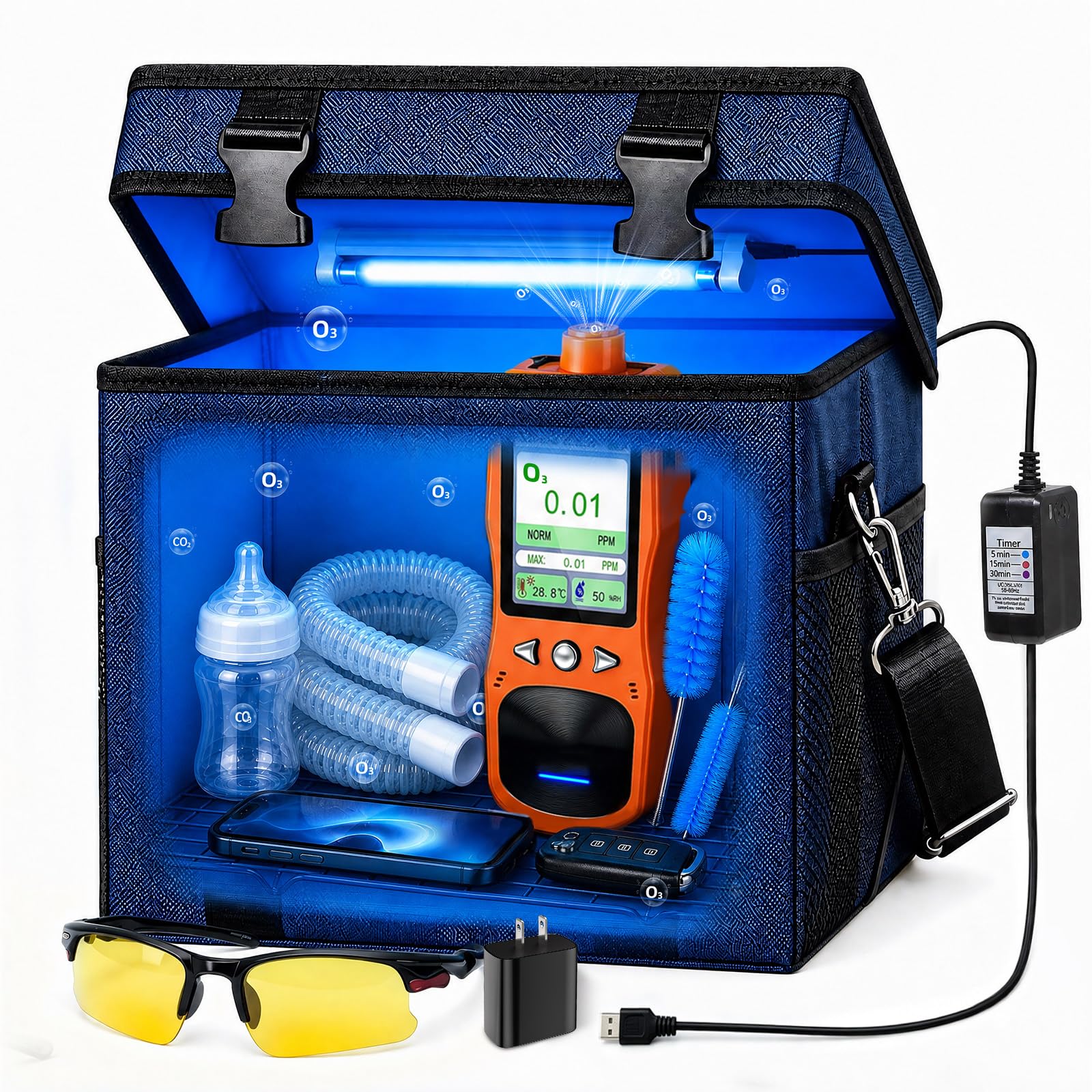 UV Sanitizer Box with Ozone Foldable Large Cleaner and Sanitizing Machine with 3