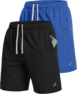 NY Threads Mens Quick Dry Lightweight Running Workout Gym Sports Shorts with Pockets