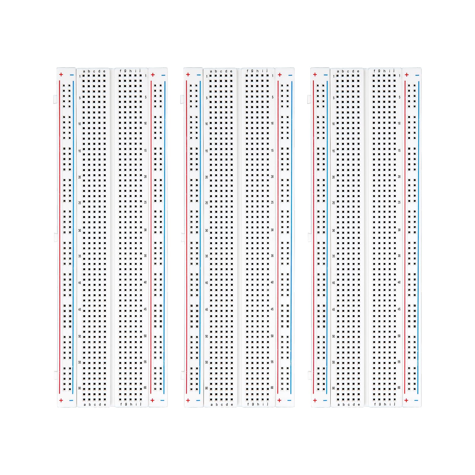 ELEGOO 3pcs Breadboard 830 Point Solderless Prototype PCB Board Kit for Arduino 