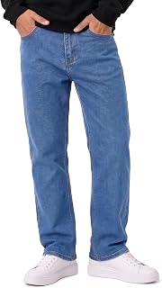 COOFANDY Mens Jeans Regular Fit Straight Leg 5-Pockets Stretch Denim Pants