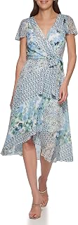 DKNY Plissiertes Wickelkleid Aus Kunst Women's Dress
