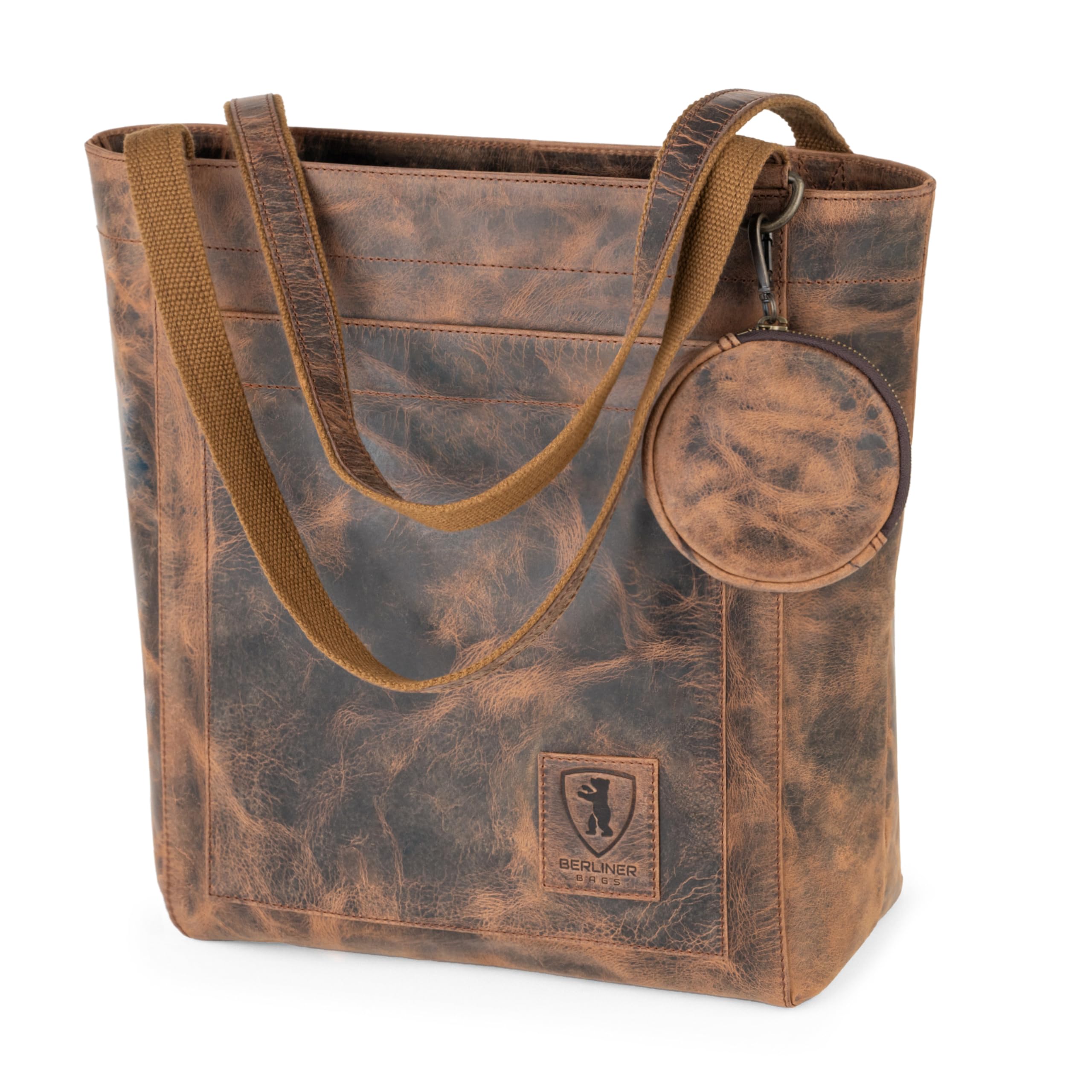 Berliner Bags Grand Sac Cabas Femme Seville en Cuir