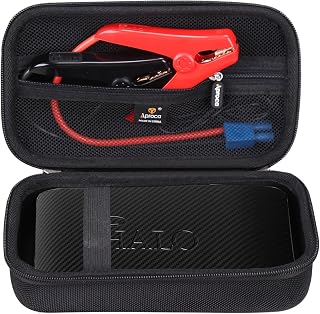 Aproca Case for HALO Bolt 58830/57720 Portable Emergency Power Kit -Black | Carrying Case, Hard EVA Bag, Zippered Mesh Pocket Stores Booster Clamps, Charging Cable