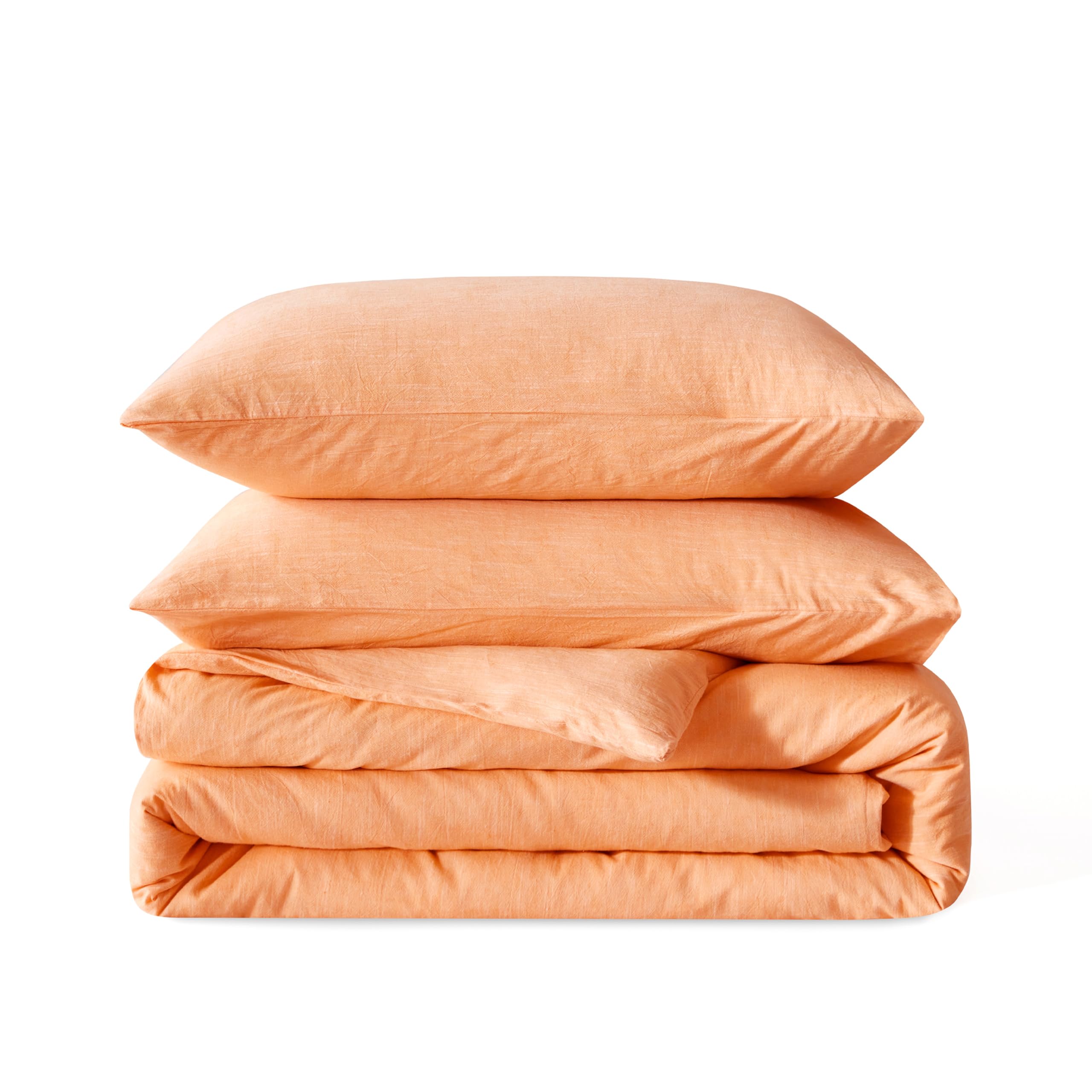 BFS HOME Linen Duvet Cover King Size - Soft Breathable Cotton Linen Blend, 3-Pie