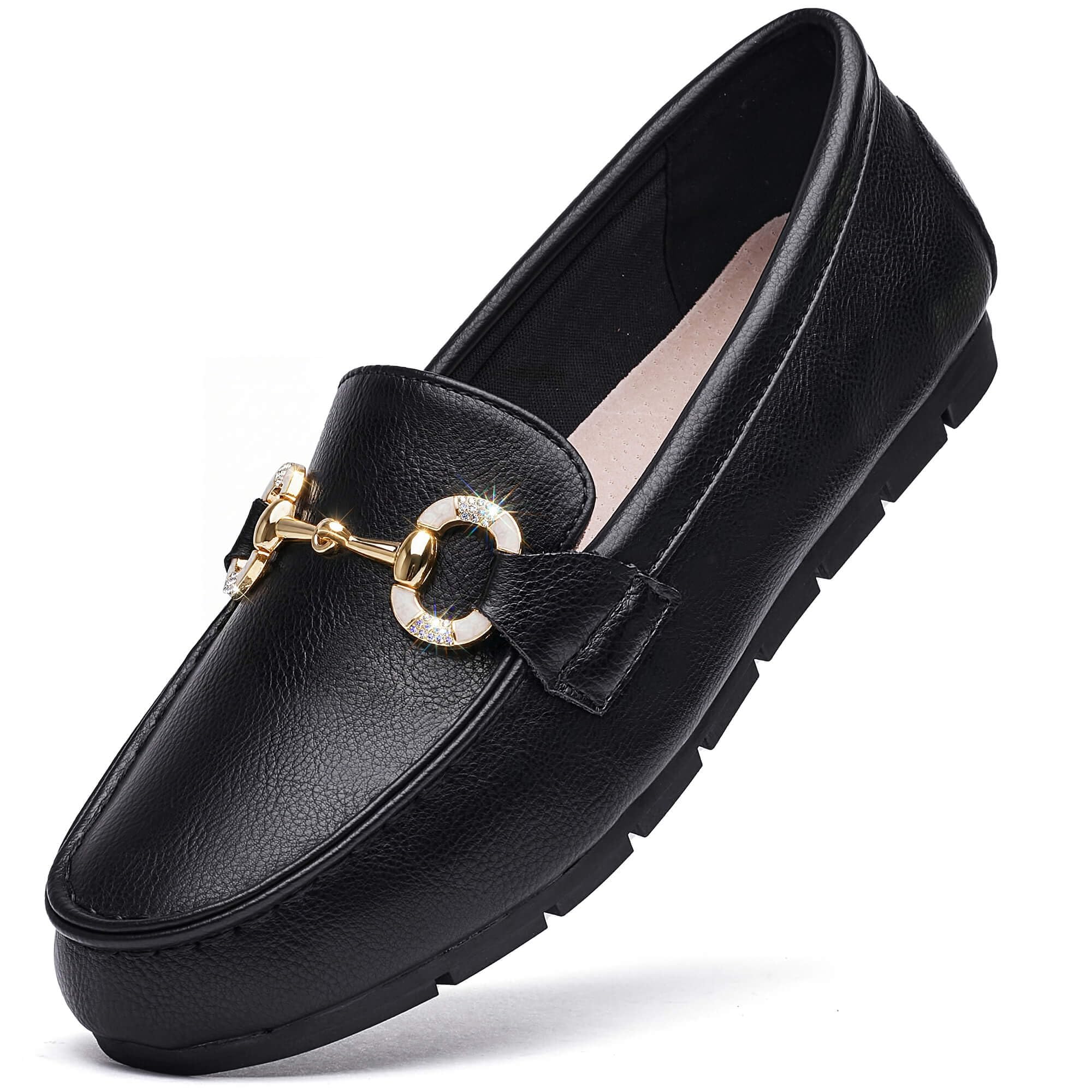 Women's Knit Slip On Loafers - Breathable Mesh Flats with Memory Foam Insole & A