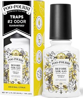 Poo-Pourri Before-You-Go Toilet Spray, Original Citrus, 2 Fl Oz | Bathroom Odor Deodorizer with Essential Oils for Home, Work, Travel Essentials, TSA Approved, Lemon Bergamot, Up to 100 Uses