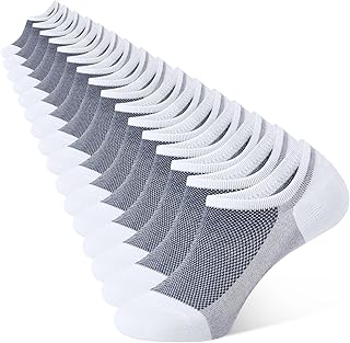 Closemate 8 Pairs Invisible Socks for Men Women Cotton Casual Breathable Socks with Silicone Anti-Slip Strips