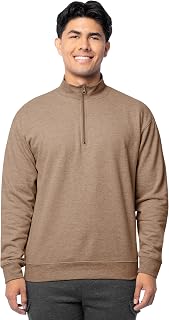 Fruit of the Loom mens Fleece Quarter-zip Pullover Sweatshirt