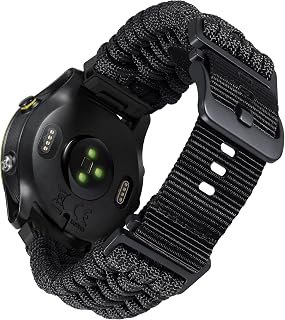 BINLUN Compatible with Garmin 20mm 22mm 26mm Braided Military Paracord Strap Sport Wristbands Nylon Watch Replacement Ideal for Fenix/Instinct/Forerunner Men