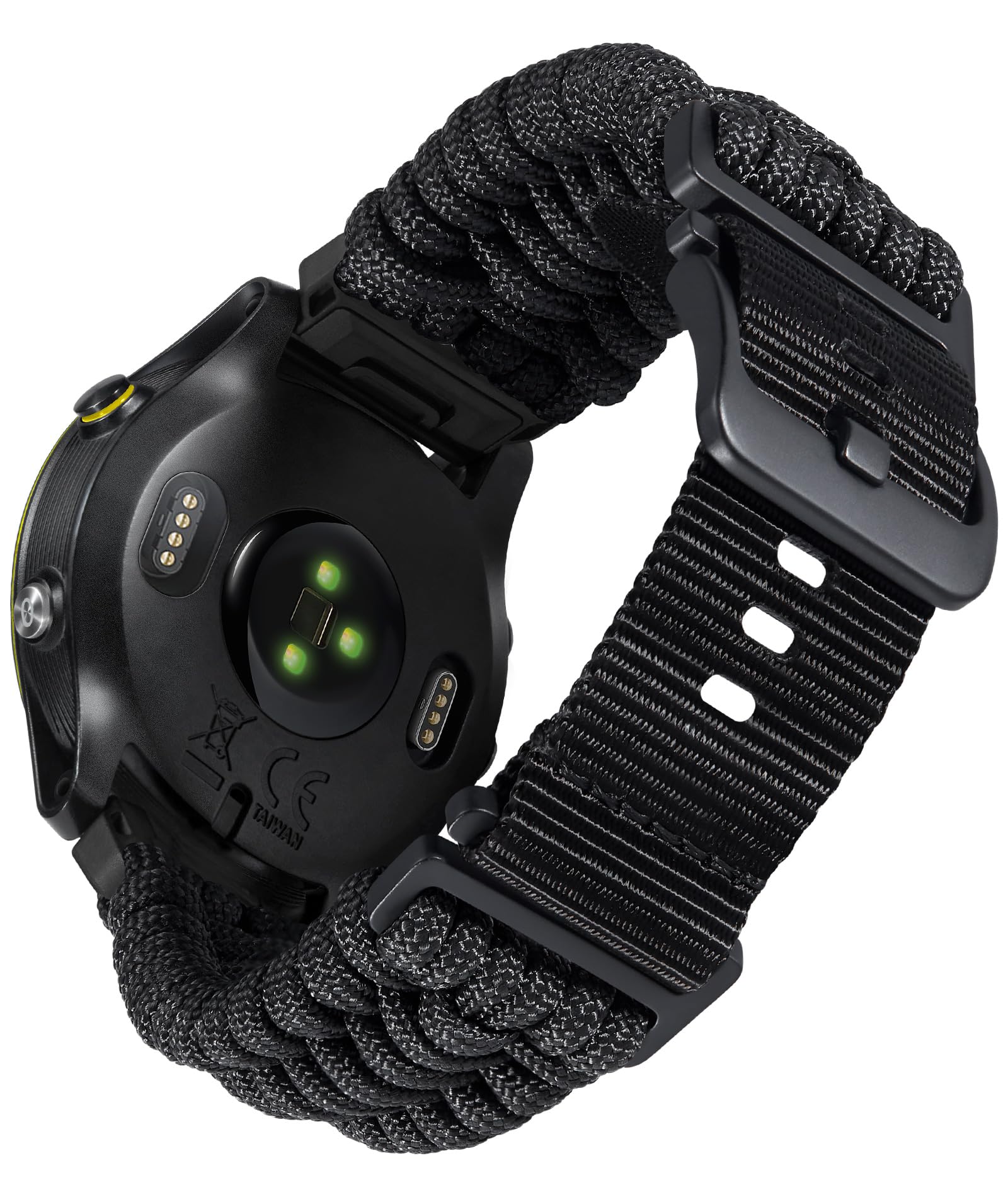 BINLUN Compatible with Garmin 20mm 22mm 26mm Braided Military Paracord Strap Spo