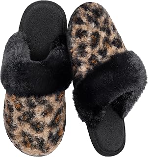 ULTRAIDEAS Women's Fuzzy House Slippers with Memory Foam