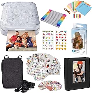 HP Sprocket 2x3 Inch Portable Instant Photo Printer (White) Starter Pack