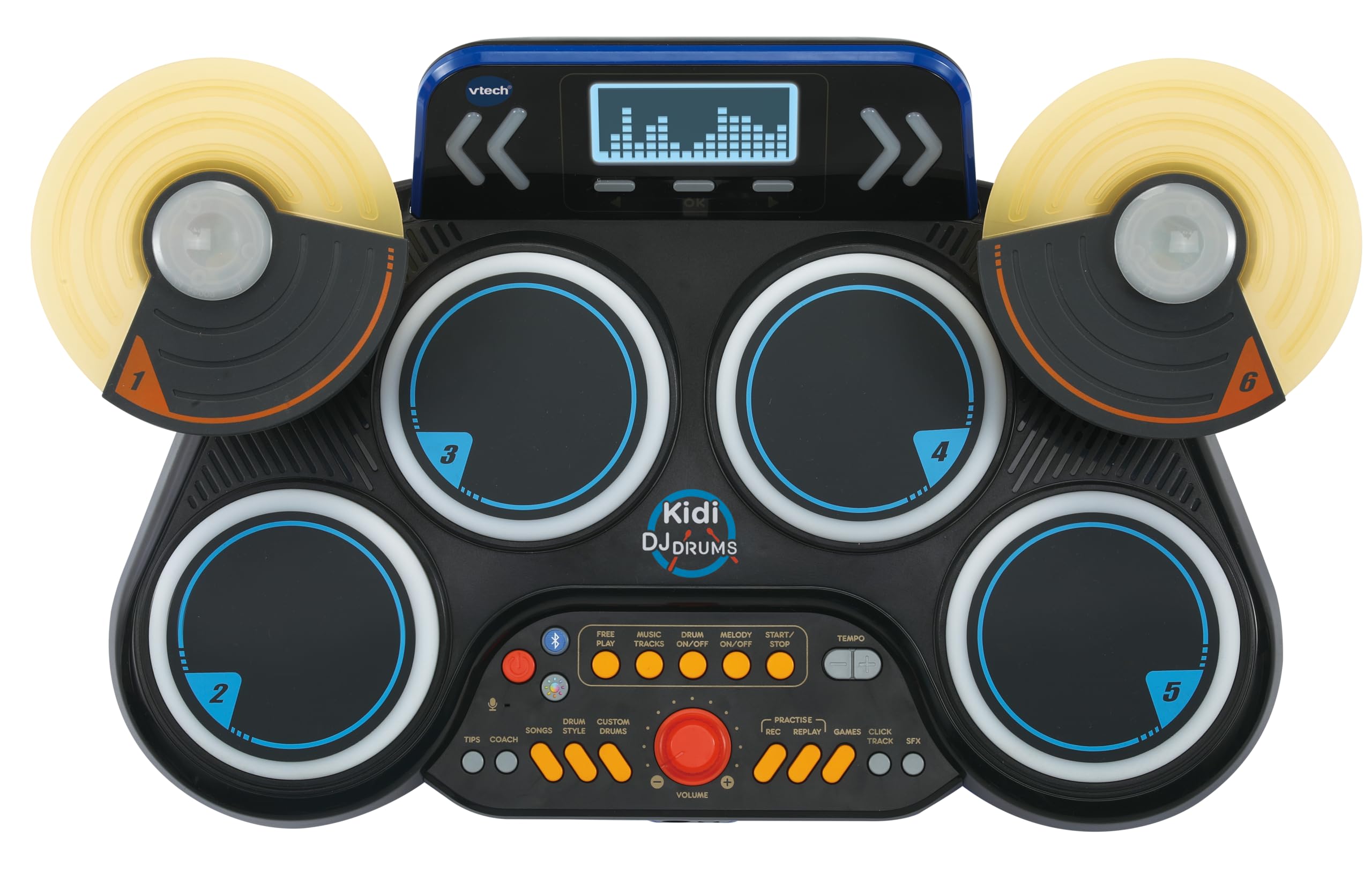 Vtech Kidi DJ Drums, English | Light-up drum kit with Bluetooth, audio port, 3 g