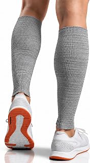 Wadenbandage - Waden Kompressionsstrümpfe zur Leistungssteigerung und Abhilfe bei Schienbeinkantensyndrom(Grau, XXL)