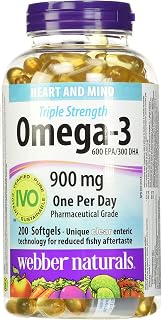 Webber Naturals Triple Strength (Omega 3) 900 Mg 200 Softgels, 200 Count