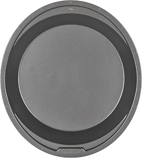 GoodCook Everyday Pie Pan Scratch-Resistant Nonstick Heavy Duty Steel Construction with Wide Rim, 9-Inch, Gray