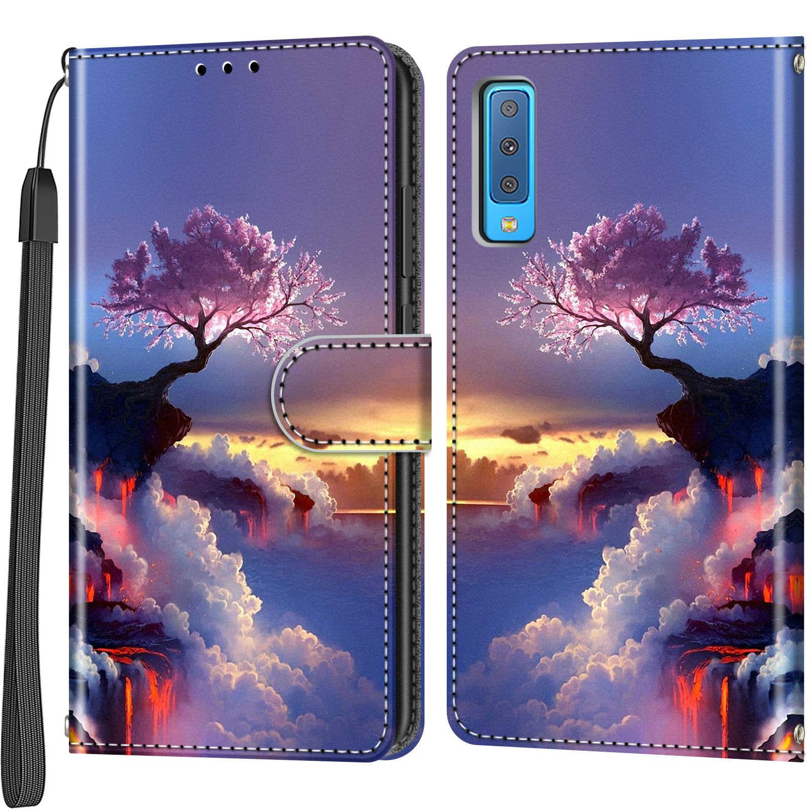 Case for Samsung Galaxy A7 2018 Case, Pink Tree
