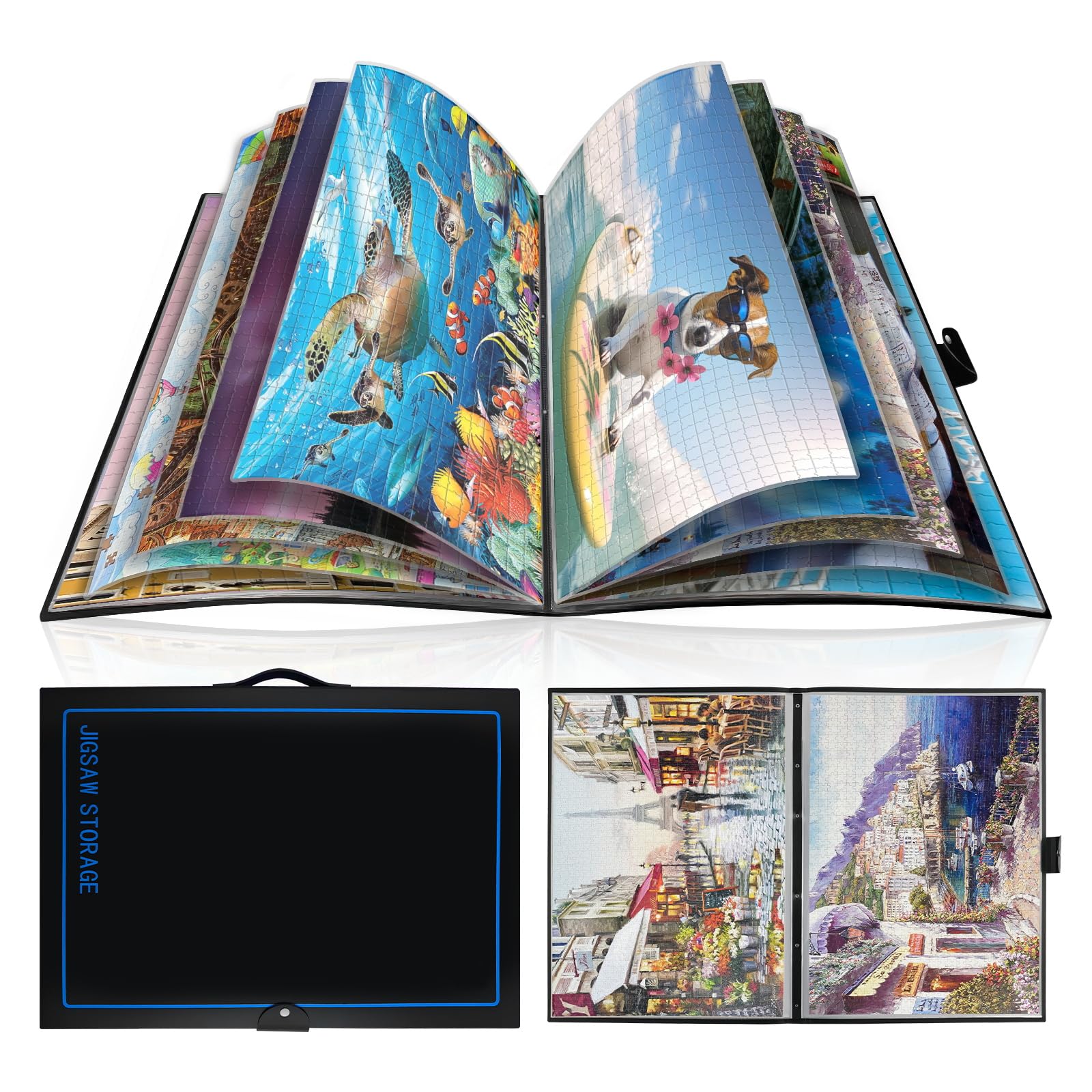 ALL4JIG 20.87"×28.15" Puzzle Binder – Space-Saving Storage Folder for 500–1000 P