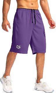 G Gradual Mens Basketball Shorts with Zipper Pocket Lightweight Quick Dry 11" Long Shorts for Men Athletic Gym