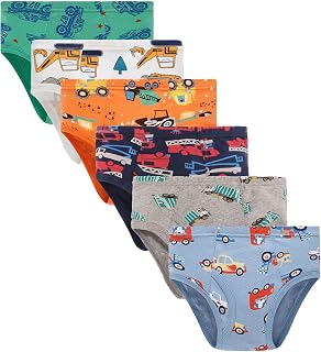 Boboking Little Boys Cotton Briefs Soft Dinosaur Truck Toddler Underwear