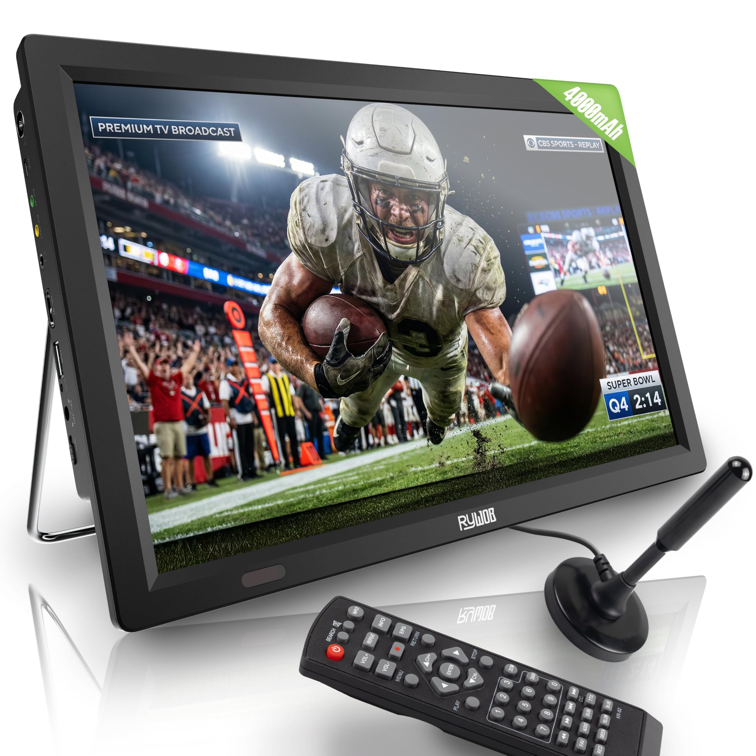14inch Portable TV with Digital Tuner,Battery Operated TV with ATSC