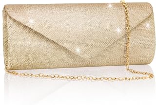 Clutch Purses for Women,Evening Bag Envelope Clutch with Detachable Chain Sparkle Elegance